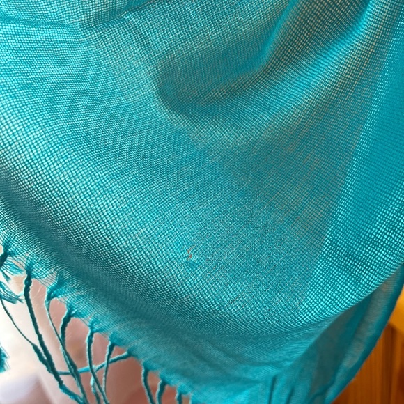 Lucky co teal fringe scarf - Picture 5 of 5